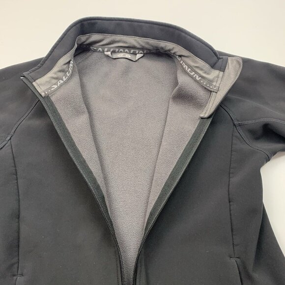 Salomon Womens Size Small Black Soft Shell Full Zip Jacket Spell Out Logo Hiking - Picture 6 of 15